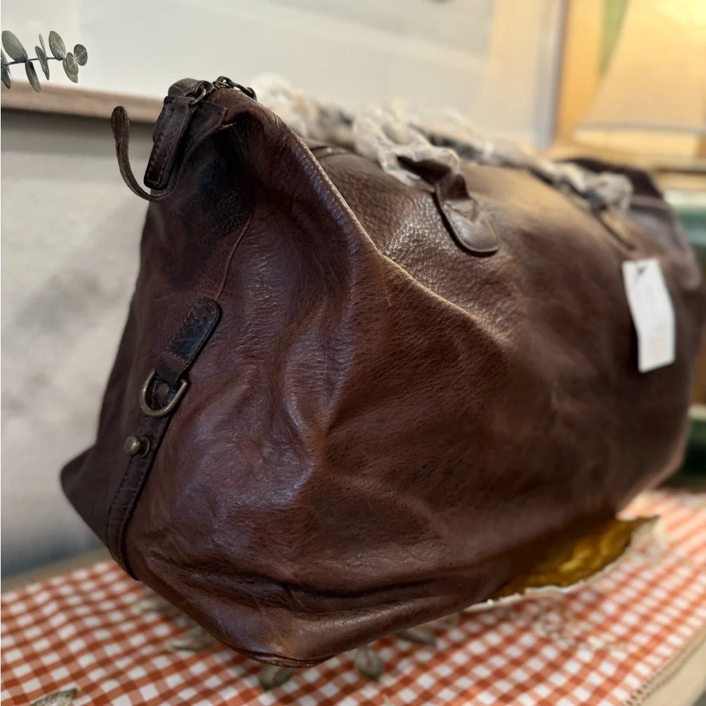 NEW Moor and Giles Benedict Weekend Bag in Titan Milled Brown - Picture 3 of 16